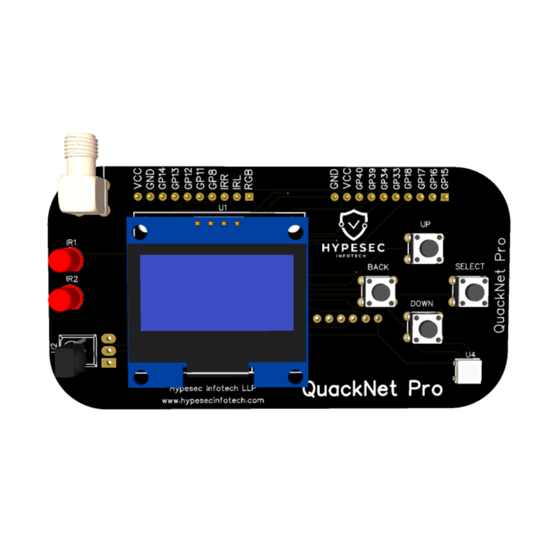 A fujifilm instant camera on a dark electric blue background.